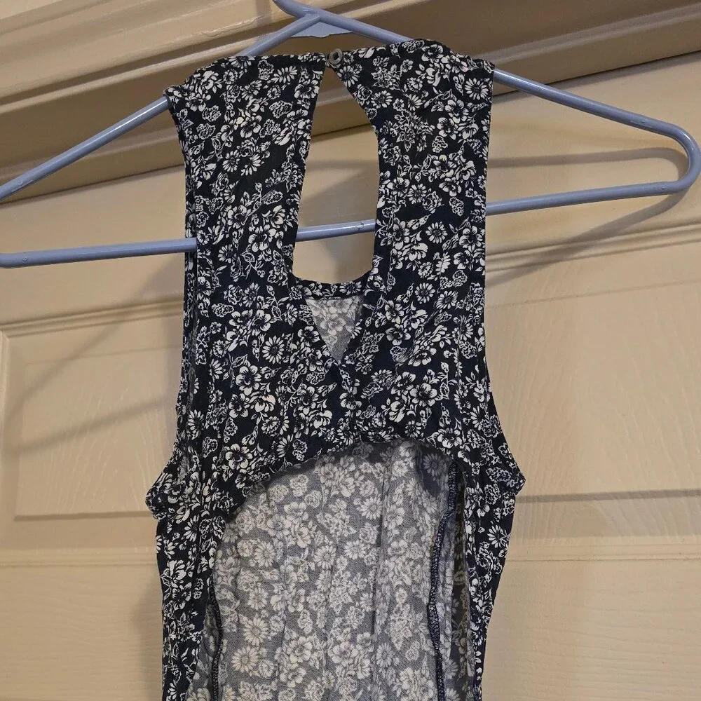 Abercrombie & Fitch Navy Blue and White Flower Dress